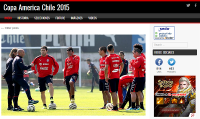 Sitio Web Copa América Chile 2015 + FB + TW